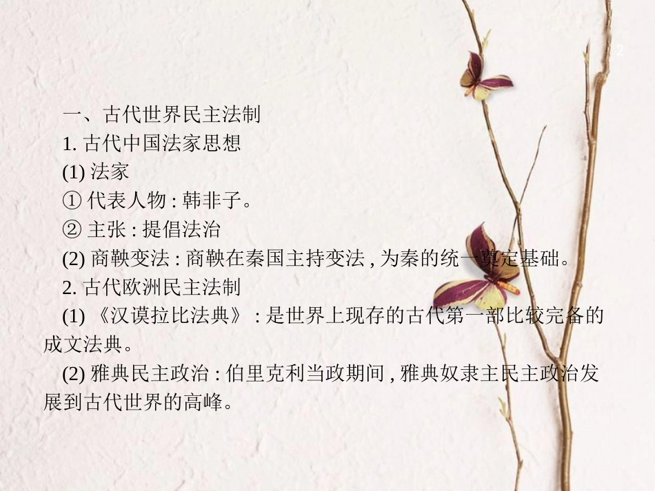 中考历史复习 第二模块 常考专题 专题六 大国崛起 世界民主与法制进程课件_第2页