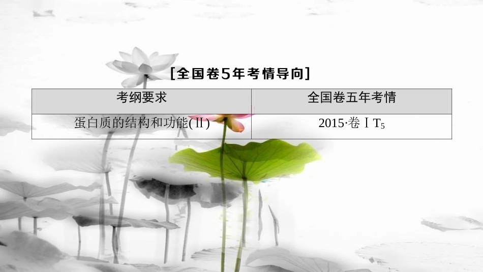 （全国版）2019版高考生物一轮复习 第1单元 细胞及其分子组成 第3讲 生命活动的承担者——蛋白质课件(1)_第3页