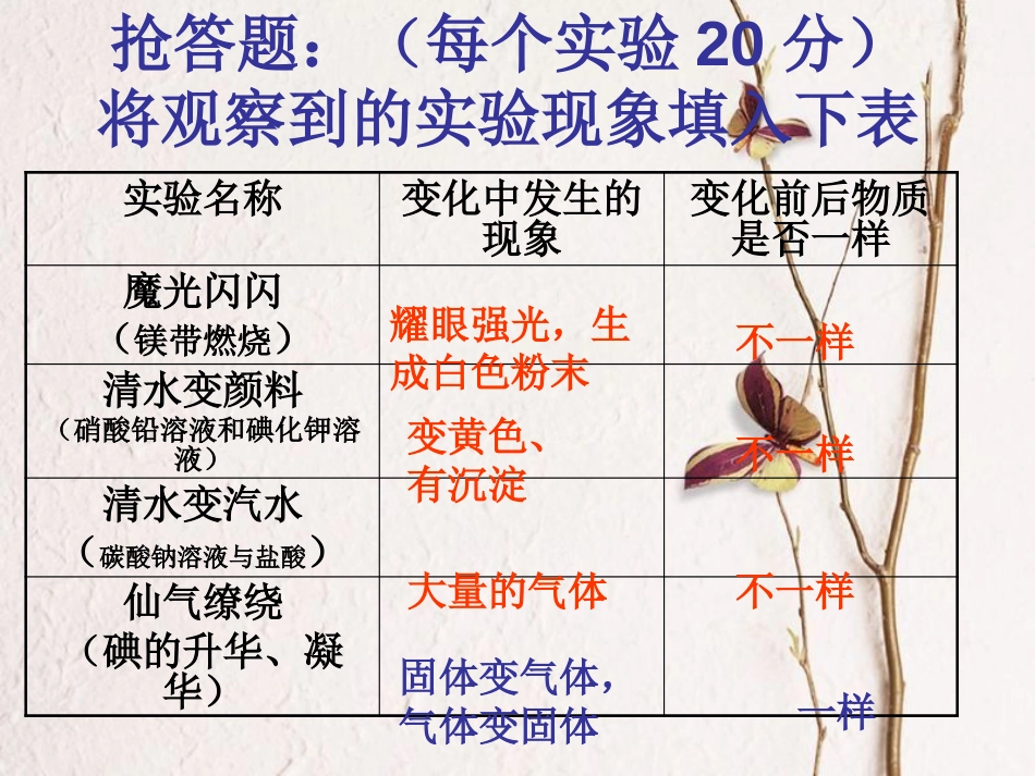 九年级科学上册 1.1 物质的变化课件 （新版）浙教版(1)_第2页