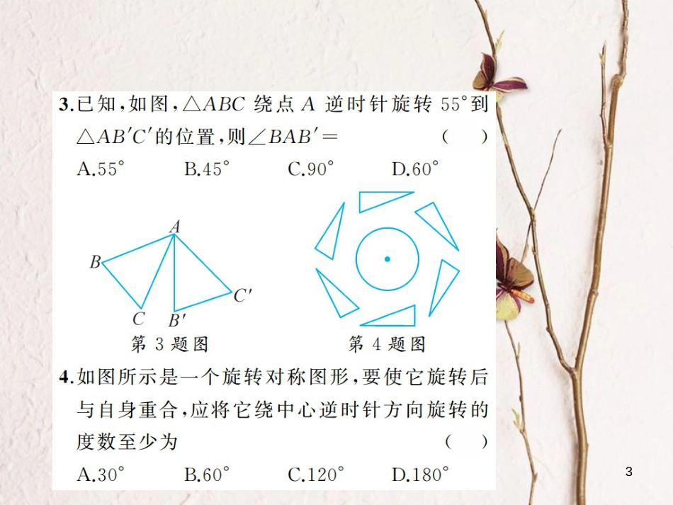 七年级数学下册 10 轴对称、平移与旋转章末检测题课件 （新版）华东师大版_第3页