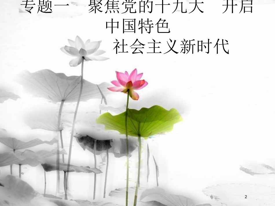 安徽省届中考政治一轮复习 第二编 能力素养提升 第一部分 时政热点突破 专题1 聚焦党的十九大 开启中国特色社会主义新时代课件_第2页