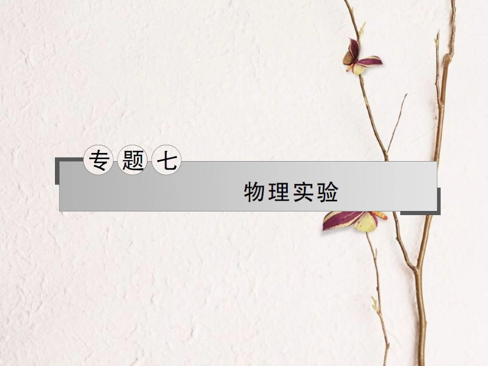 湖南省新宁县高考物理二轮复习 专题7 实验实验课件_第1页