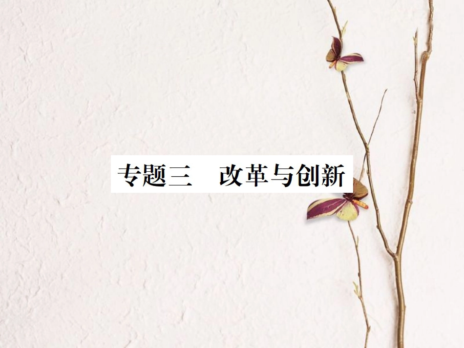 (全国版)九年级历史下册 期末专题复习 专题三 改革与创新练习课件 新人教版_第1页