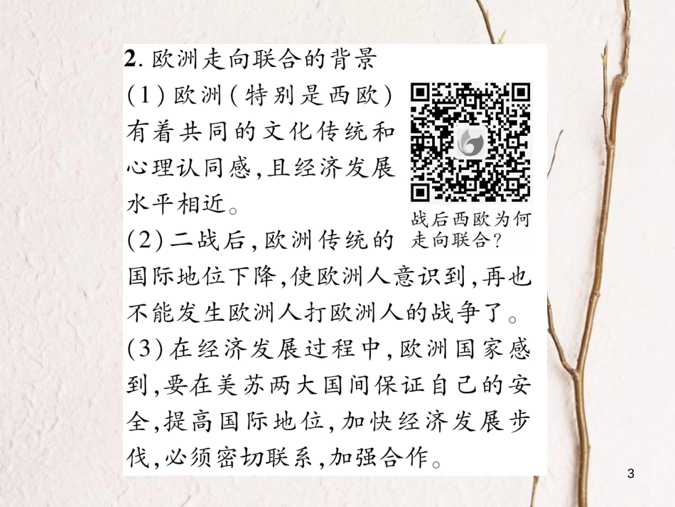 九年级历史下册 第四单元 战后主要资本主义国家的发展变化 第9课 西欧和日本经济的发展作业课件2 新人教版(1)_第3页