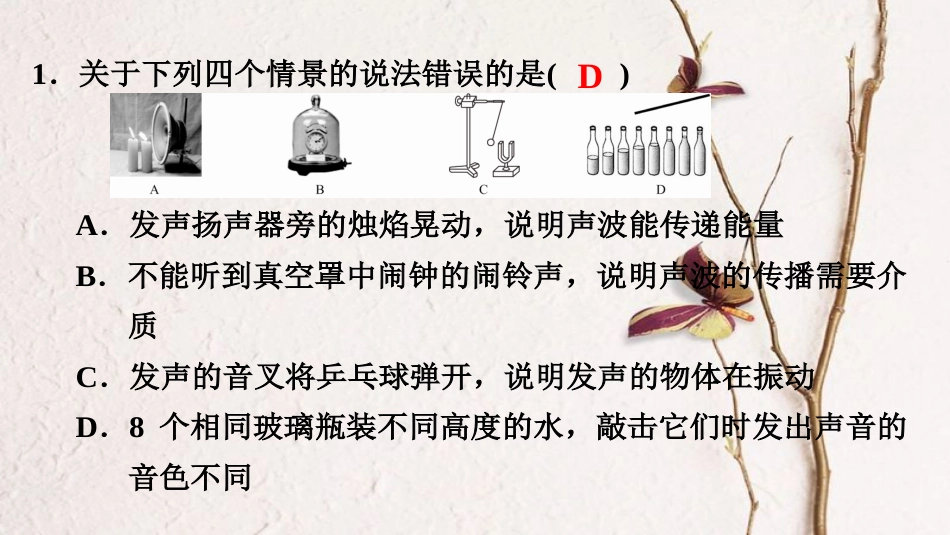 （深圳专用）中考物理总复习 第二部分 专题训练 专题一 选择题（声学 光学 热学）课件_第2页