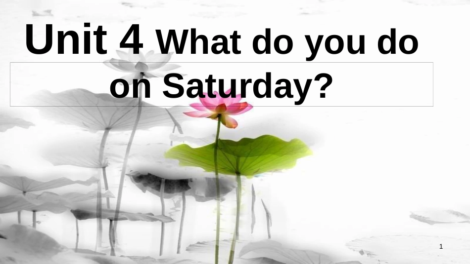 四年级英语下册 Unit 4 What do you do on Saturday课件2 陕旅版(1)_第1页