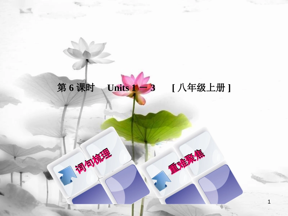 湖南省中考英语总复习 第一篇 教材过关 八上 第6课时 Units 1-3教学课件 人教新目标版(1)_第1页