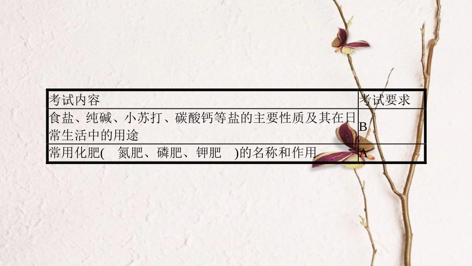 安徽省中考化学一轮复习 第一部分 考点知识梳理 模块一 身边的化学物质 专题六 盐 化学肥料课件_第2页