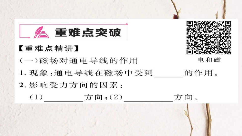 九年级物理全册 第20章 电与磁重难点、易错点突破方法技巧习题课件 （新版）新人教版(1)_第2页