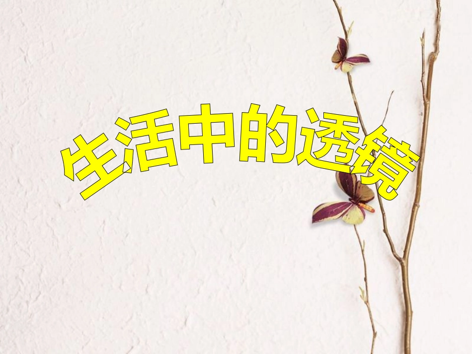八年级物理下册 8.7《生活中的透镜》课件4 北京课改版(1)_第1页