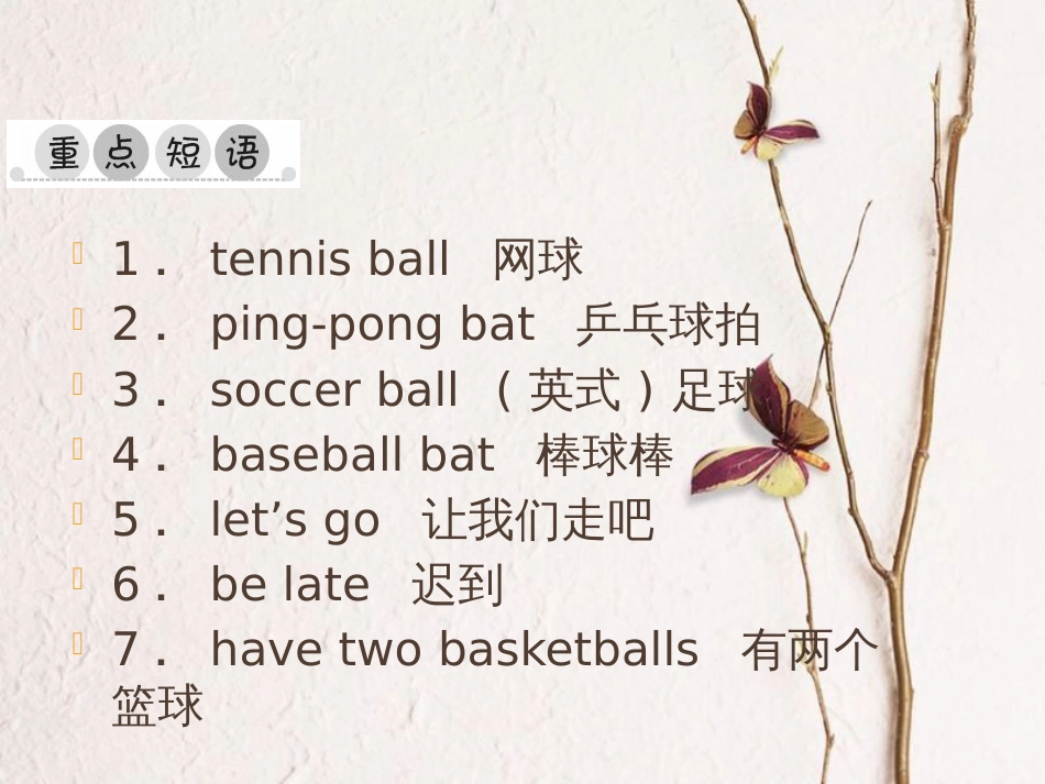 七年级英语上册 Unit 5 Do you have a soccer ball重点短语与句型课件 （新版）人教新目标版_第2页