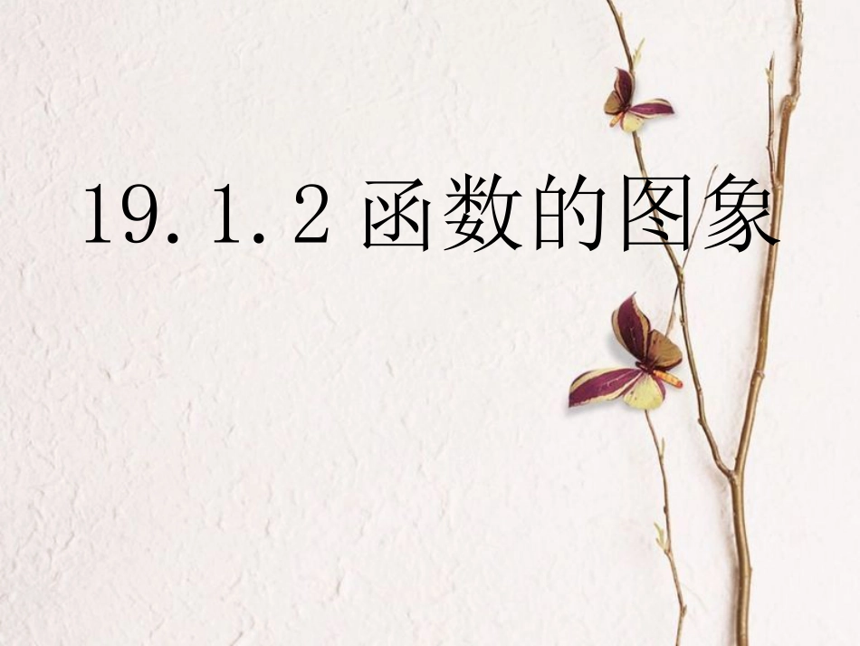 八年级数学下册 19.1 变量与函数 19.1.2 函数的图象课件 （新版）新人教版_第1页