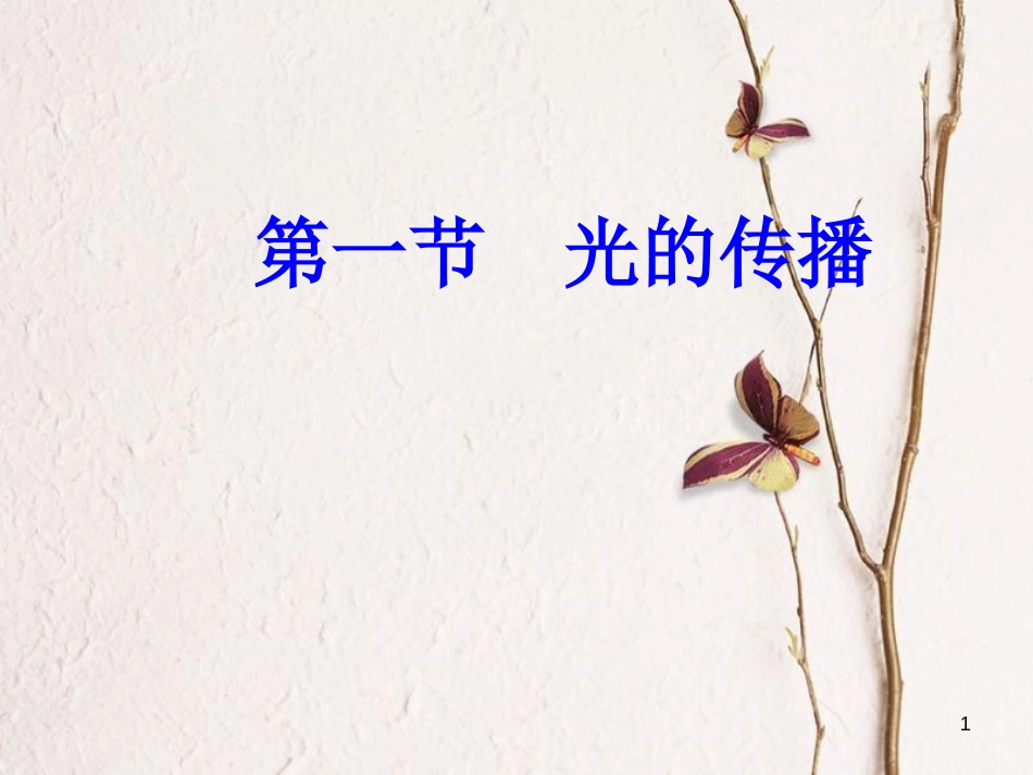 八年级物理下册 8.1《光的传播》课件2 北京课改版_第1页