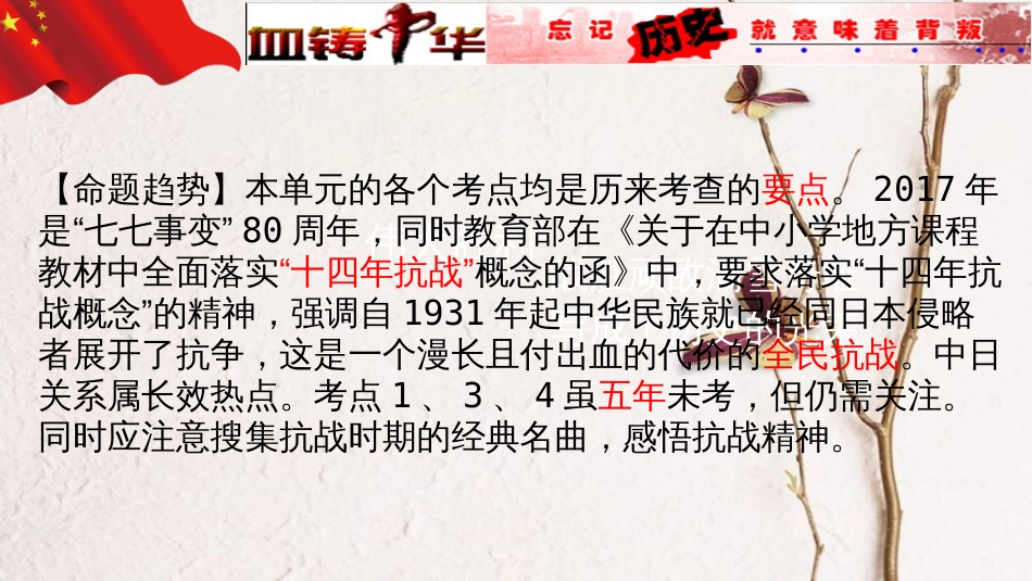 山东省惠民县李庄镇中考历史一轮复习 八上 第四单元 伟大的抗日战争课件 北师大版_第2页