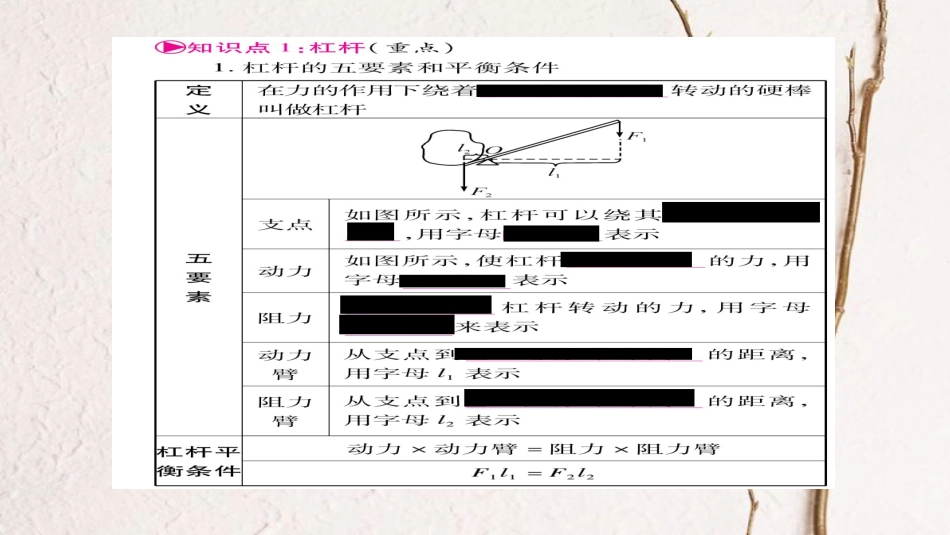 （云南专版）中考物理总复习 第12讲 简单机械课件_第2页