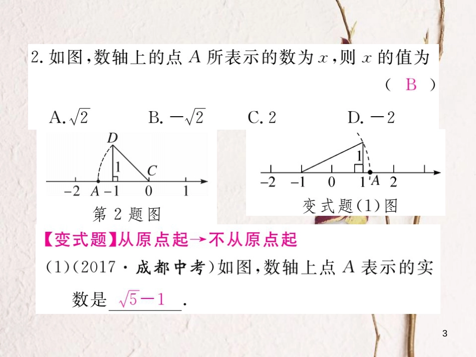 安徽省八年级数学下册 第17章 勾股定理 17.1 勾股定理 第3课时 利用勾股定理作图或计算练习课件 （新版）新人教版_第3页