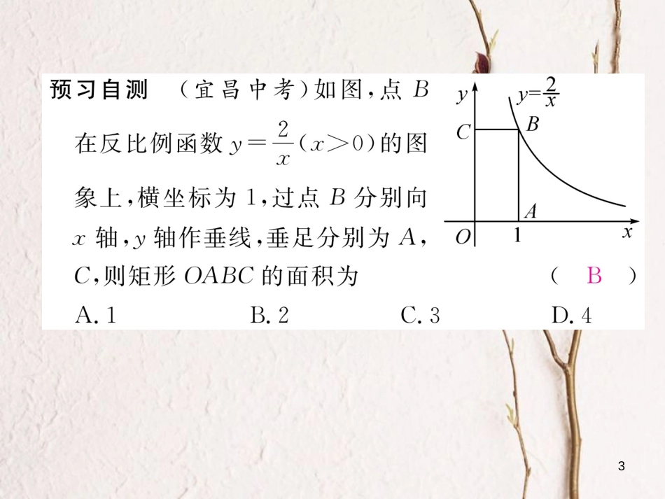 九年级数学下册 第26章 反比例函数 26.1.2 反比例函数的图象和性质（第2课时）反比例函数的图象和性质的综合应用作业课件 （新版）新人教版_第3页