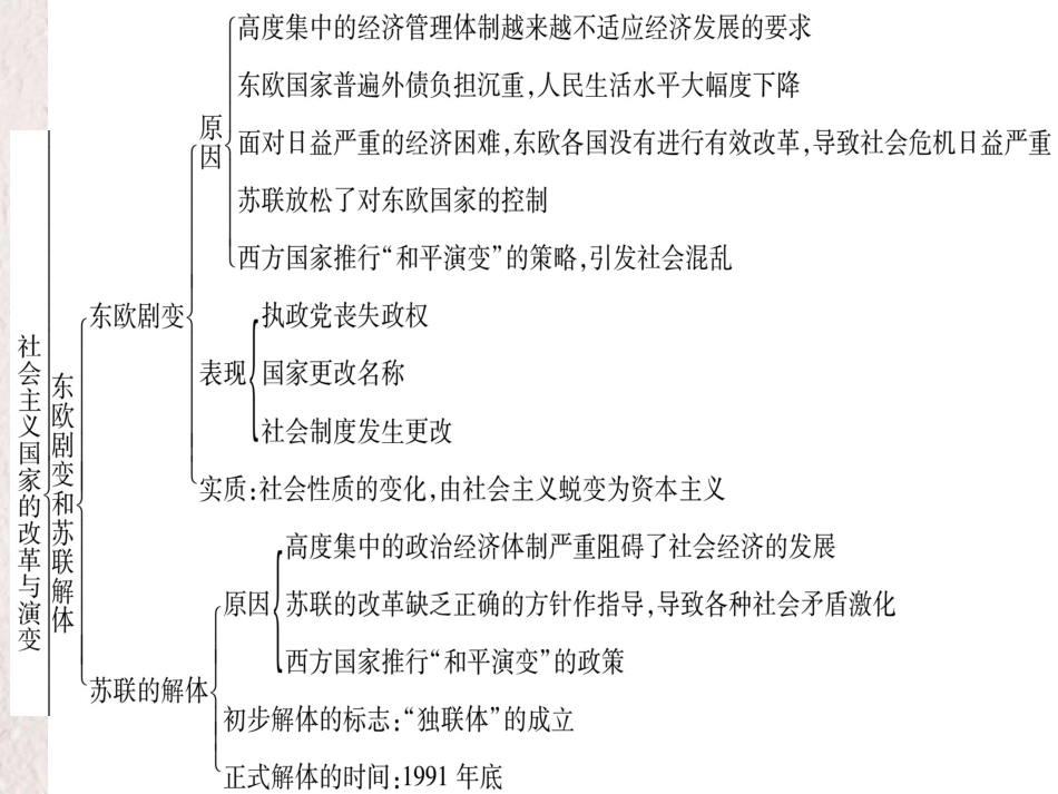 九年级历史下册 第五单元 社会主义国家的改革与演变小结作业课件 岳麓版_第3页