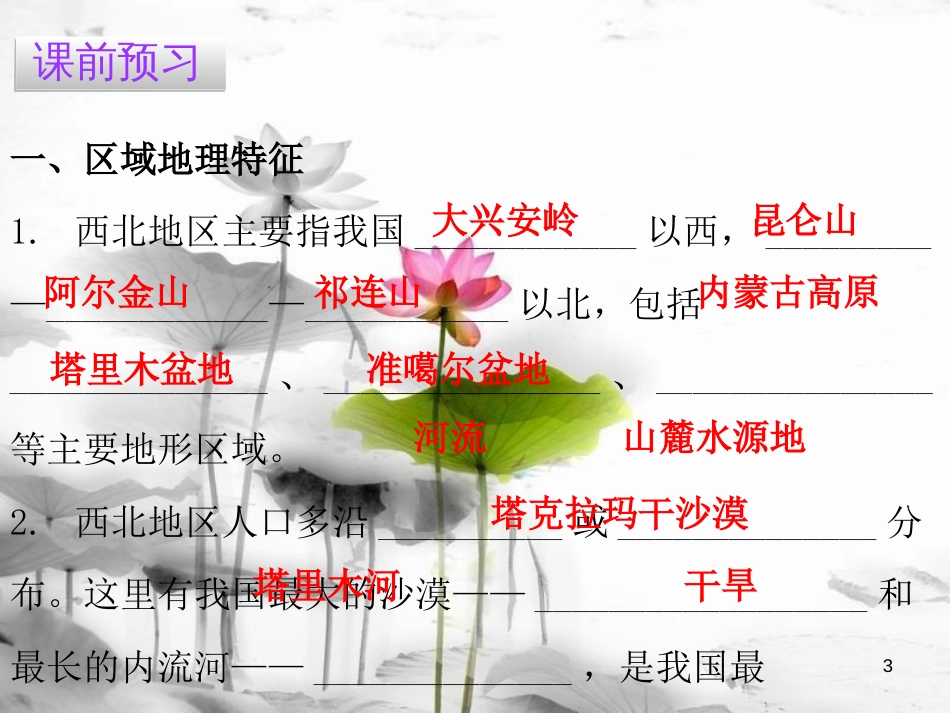 （广东专版）八年级地理下册 第六章 第三节 西北地区课件 （新版）粤教版_第3页