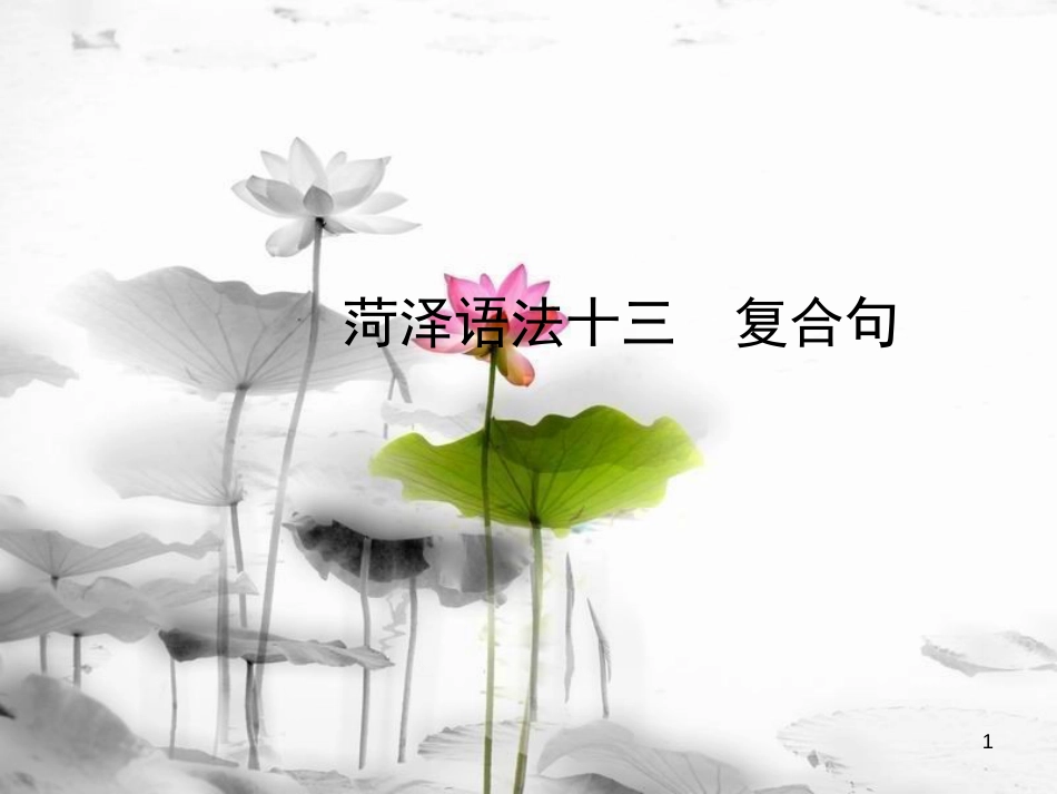 山东省菏泽市中考英语总复习 语法十三 复合句课件(1)_第1页