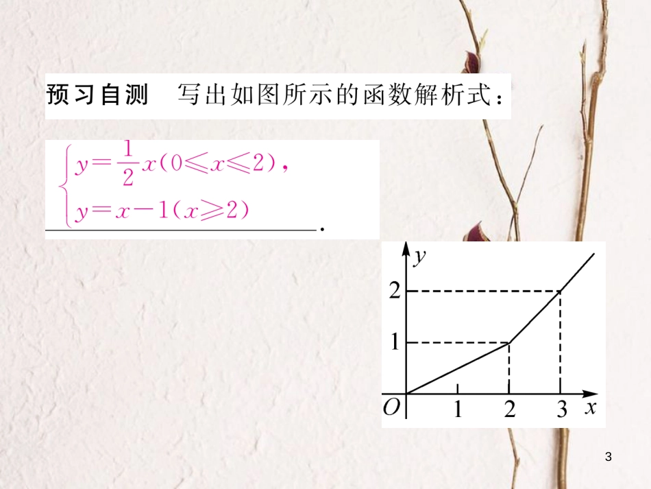 （云南专版）八年级数学下册 第19章 一次函数 19.2 一次函数 19.2.2 一次函数 第4课时 一次函数的应用作业课件 （新版）新人教版_第3页
