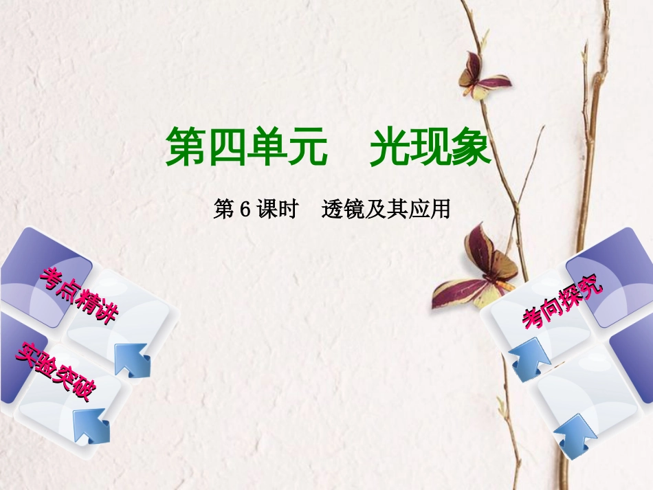 中考物理复习 第四单元 光现象 第6课时 透镜及其应用课件_第1页