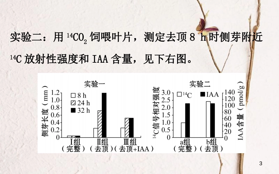 高考生物大一轮复习 高考提分课 植物激素调节的实验探究课件_第3页