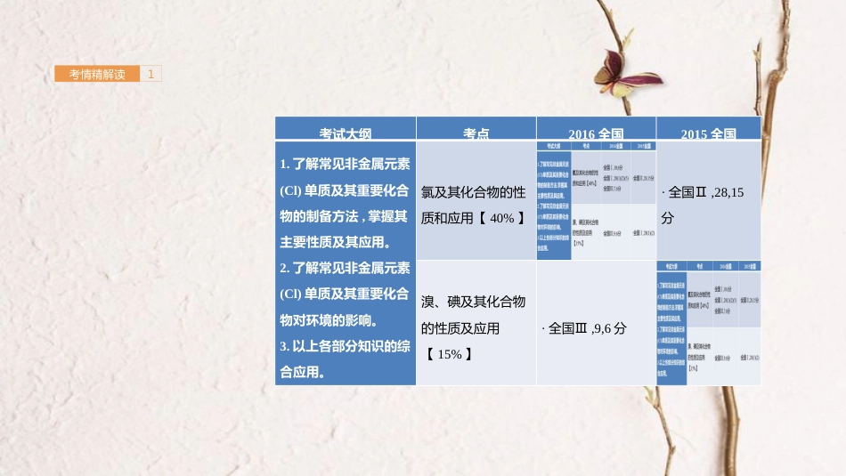 高考化学一轮总复习 专题8 氯及其化合物课件(1)_第1页