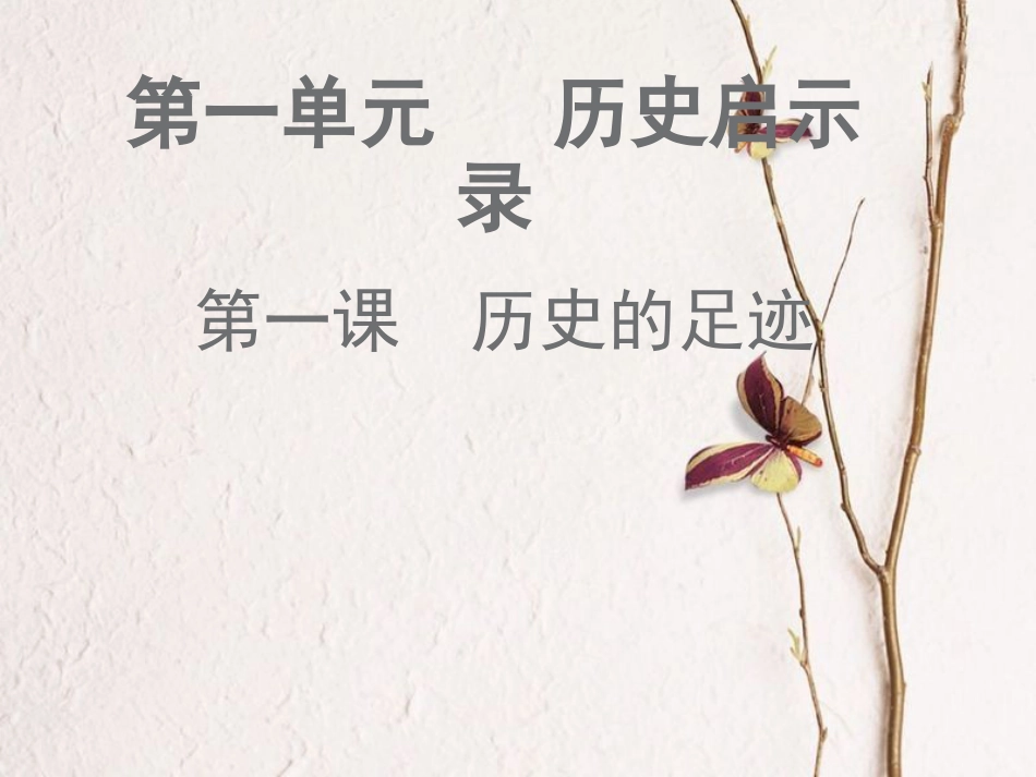 九年级政治全册 第一单元 历史启示录 第一课《历史的足迹》课件4 教科版_第1页