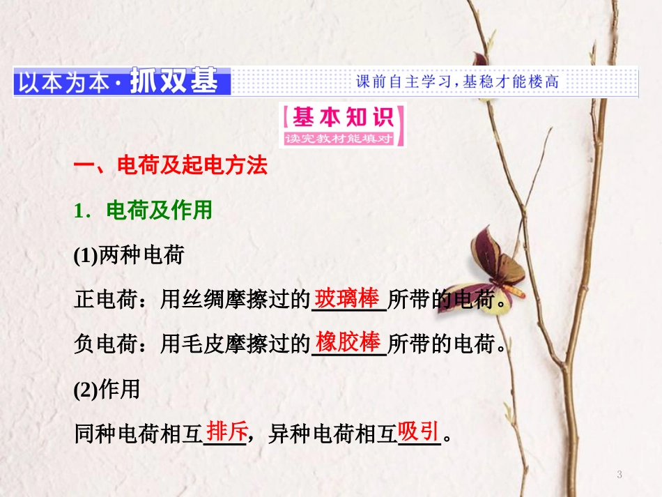 高中物理 第一章 电场 第一节 认识静电课件 粤教版选修3-1_第3页