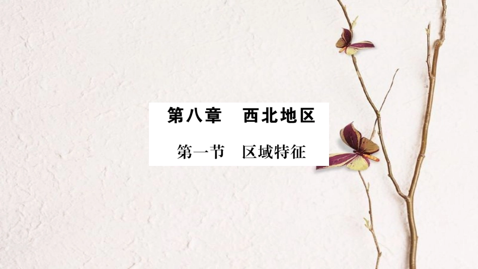 （广西贵港专用）中考地理总复习 考点梳理 八下 第8章西北地区课件 商务星球版_第1页