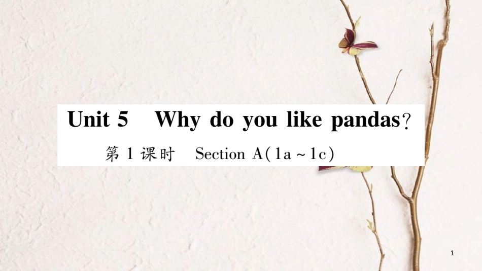 七年级英语下册 Unit 5 Why do you like pandas习题课件 （新版）人教新目标版[共51页]_第1页