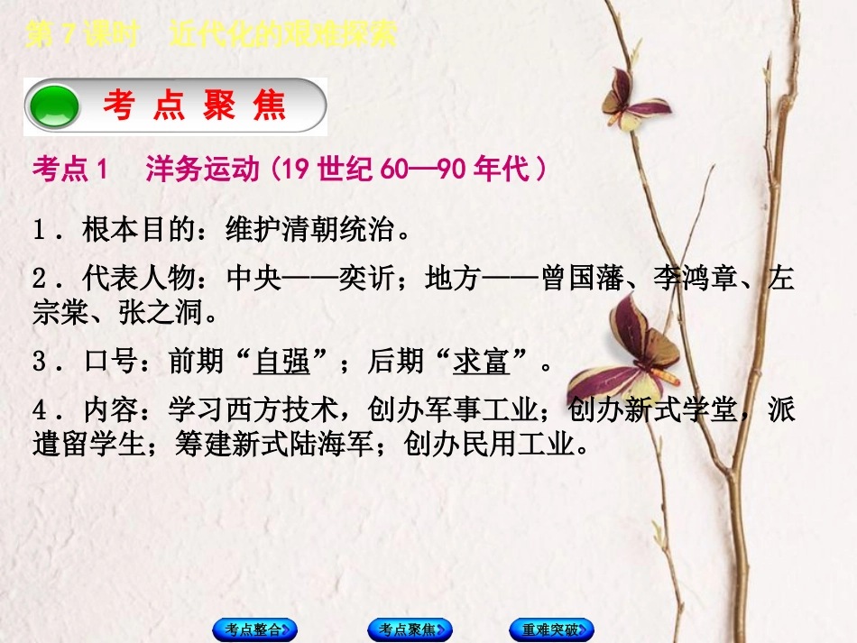 全国中考历史复习 第一部分 教材梳理篇 第二单元 中国近代史 第7课时 近代化的艰难探索课件 北师大版_第3页