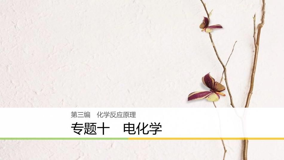 （浙江选考）高考化学二轮复习 第三编 化学反应原理 专题十 电化学课件_第1页