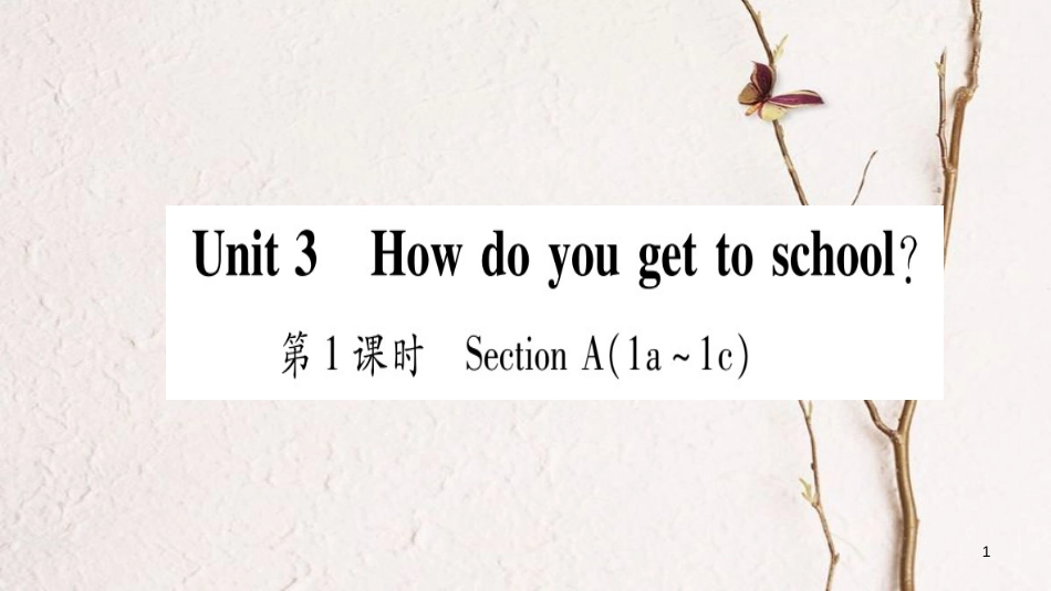 七年级英语下册 Unit 3 How do you get to school习题课件 （新版）人教新目标版[共52页]_第1页