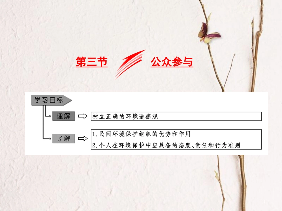 高中地理 第五章 环境管理及公众参与 第三节 公众参与课件 新人教版选修6_第1页