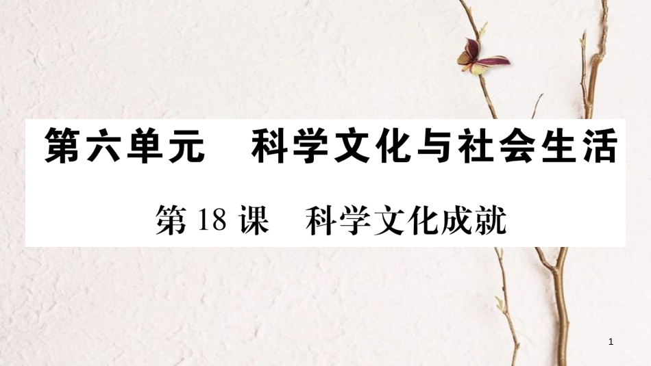 八年级历史下册 第六单元 第18课 科技文化成就课件 新人教版(1)_第1页