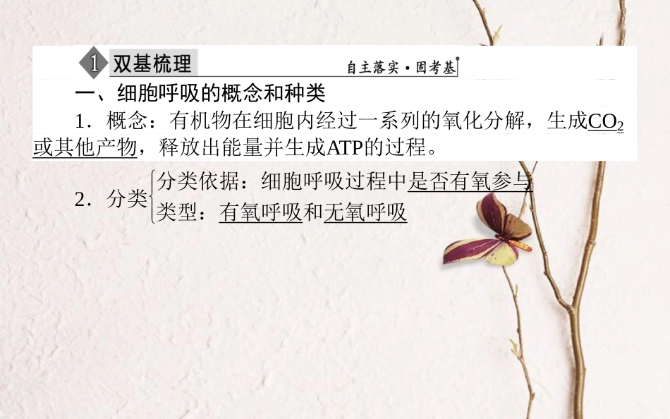 （全国通用）高考生物二轮复习 双基落实案2 细胞呼吸课件_第3页
