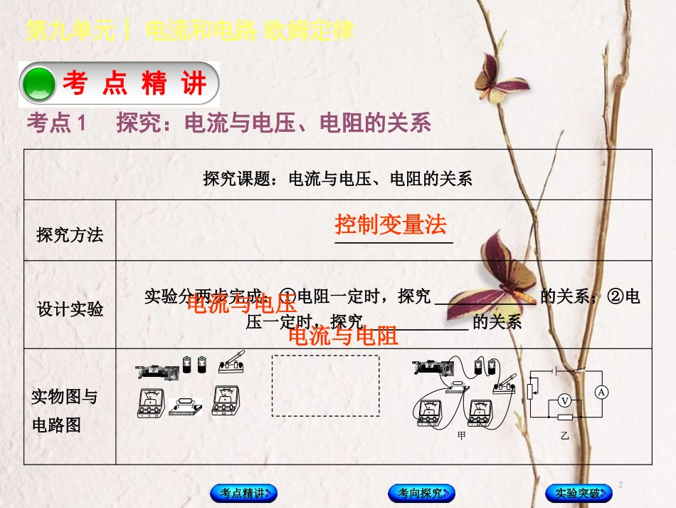 中考物理复习 第九单元 电流和电路 欧姆定律 第22课时 欧姆定律课件_第2页