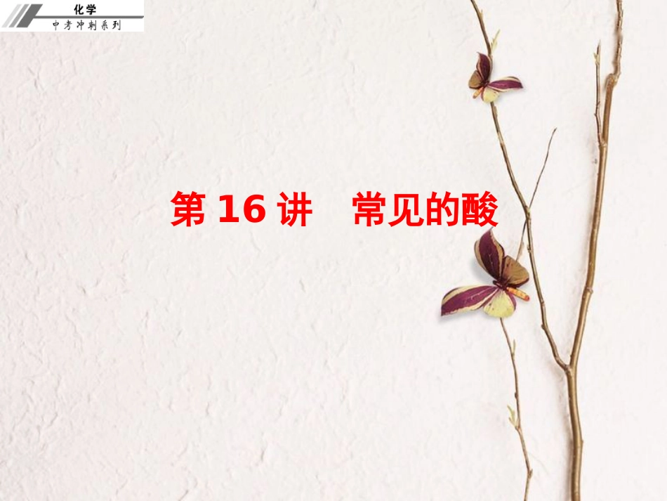中考化学冲刺 第16讲 常见的酸习题课件(1)_第1页