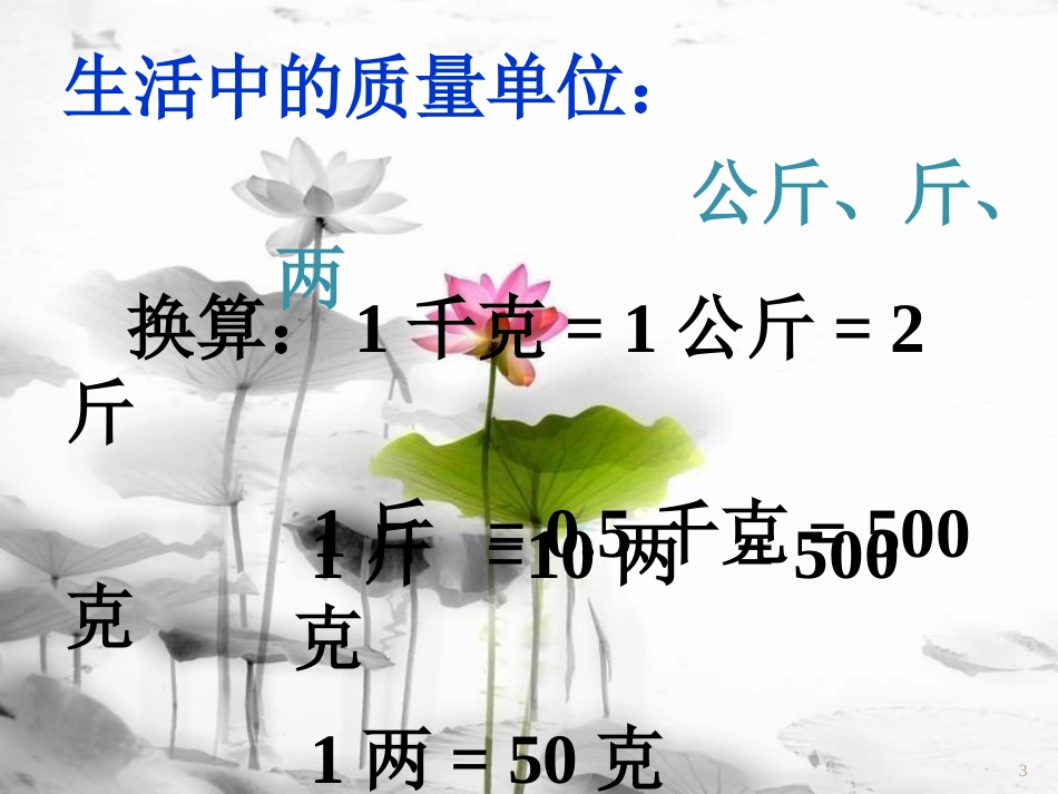 内蒙古乌海市八年级物理上册 6.1质量课件 （新版）新人教版_第3页