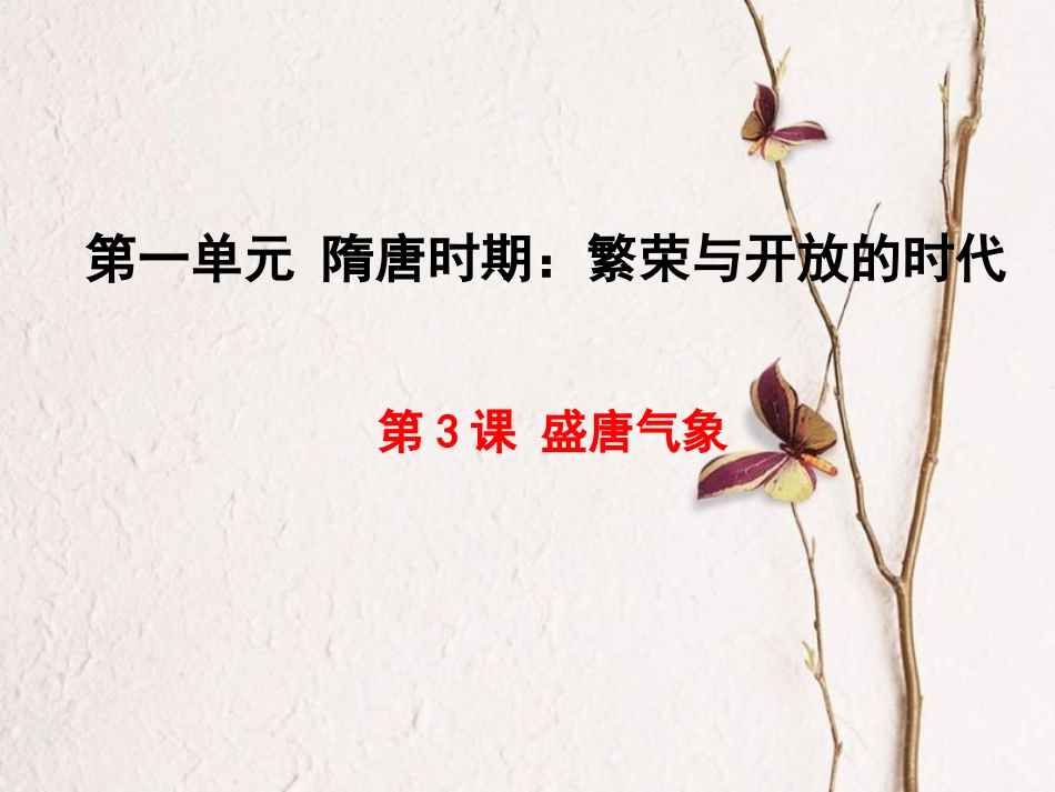 七年级历史下册 第一单元 隋唐时期：繁荣与开放的时代 第3课 盛唐气象课件 新人教版[共20页](1)_第1页