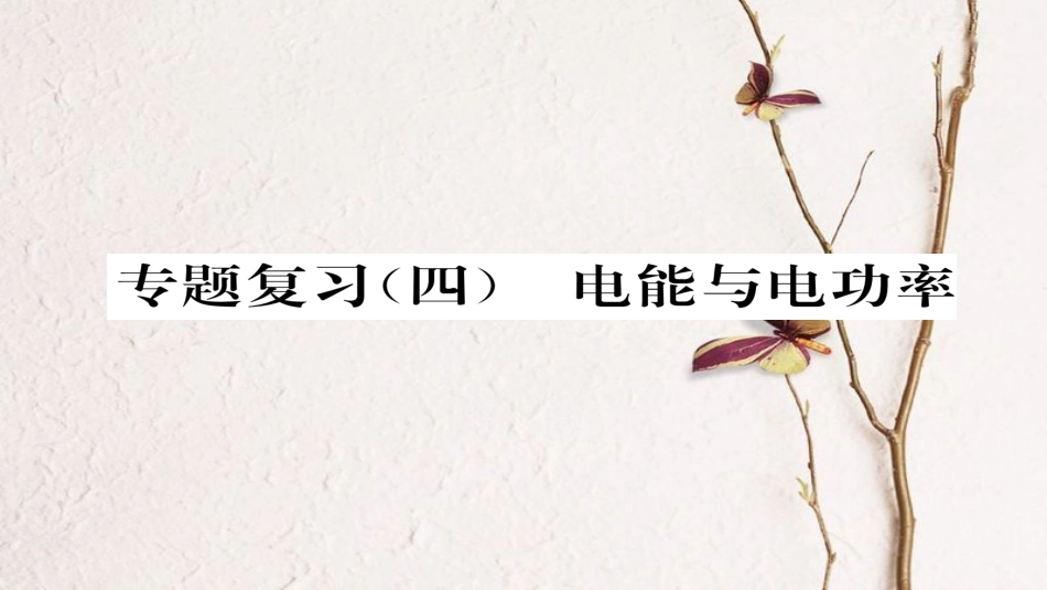 九年级物理全册 专题复习四 电能与电功率习题课件 （新版）新人教版_第1页