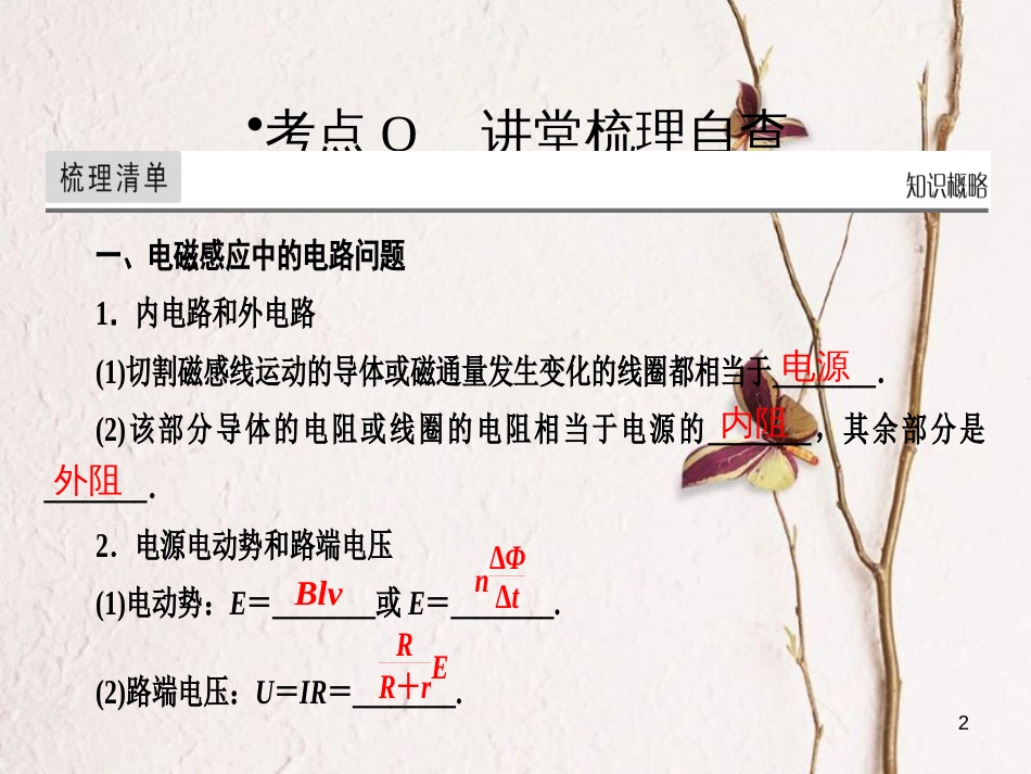 高考物理一轮总复习 专题10 电磁感应 第3讲 电磁感应定律的综合应用课件_第2页