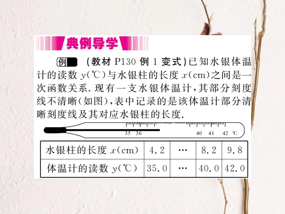 八年级数学下册 第四章 一次函数 4.4 用待定系数法确定一次函数表达式导学课件 （新版）湘教版_第3页