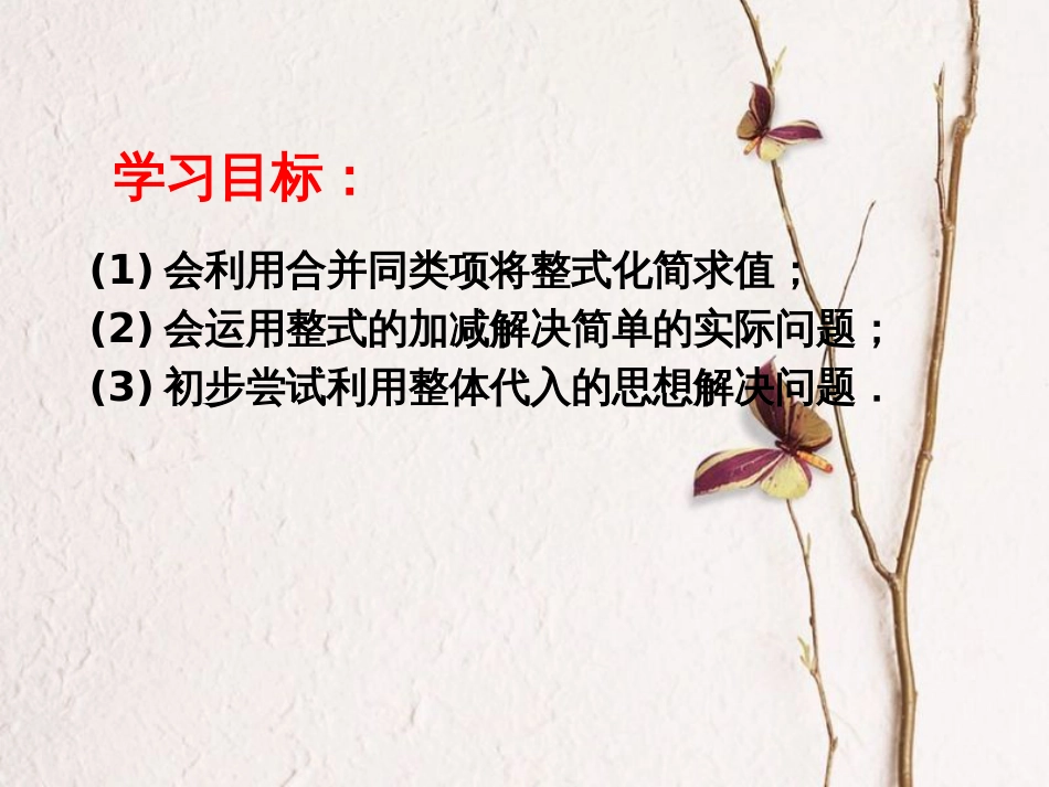 陕西省安康市石泉县池河镇七年级数学上册 2.2 整式的加减（2）课件 （新版）新人教版_第2页