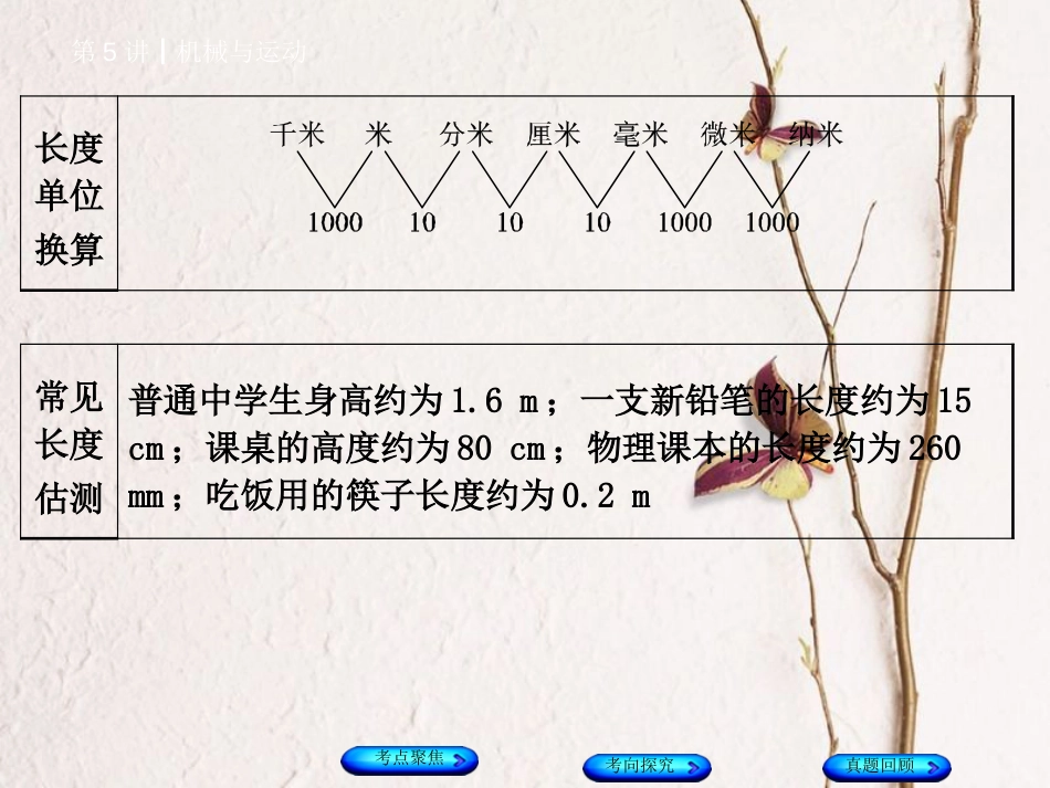 安徽省中考物理 教材复习 第5讲 机械与运动课件_第3页