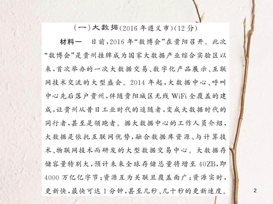 中考语文总复习 第3编 现代文阅读 专题十五 非连续性文本阅读课件 语文版_第2页