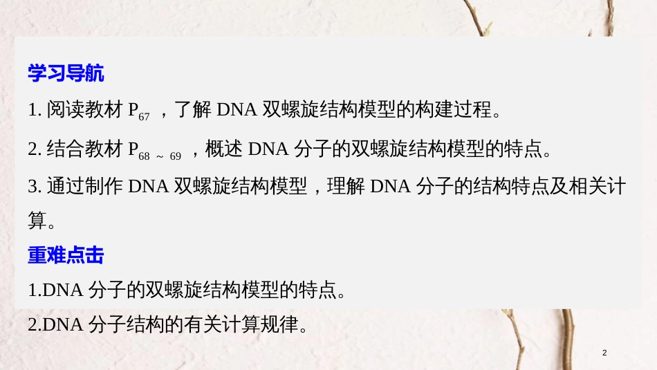 高中生物 第四章 遗传的分子基础 第二节 DNA的结构和DNA的复制 第1课时课件 苏教版必修2_第2页