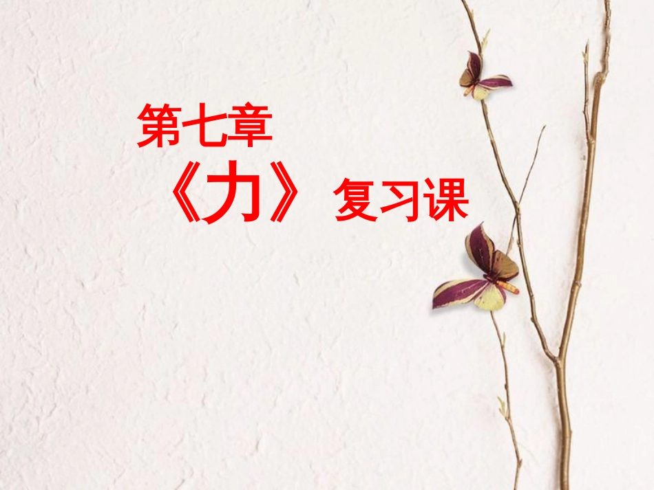 八年级物理下册 第七章 力复习课件 （新版）新人教版_第1页